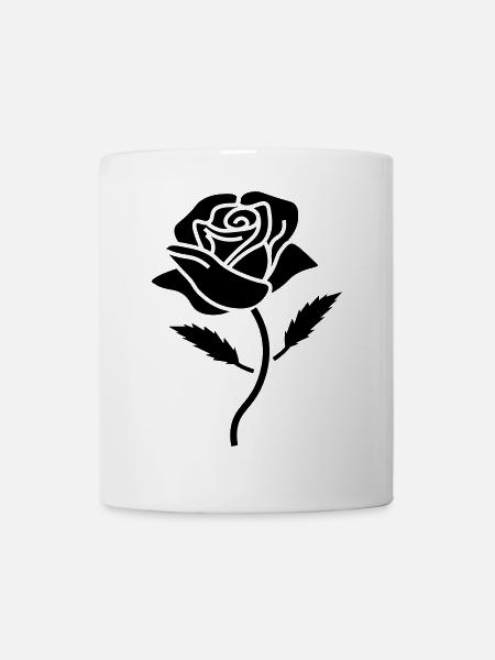 Rose - fleur, fleurs, fleur, plante, nature, beau - Mug blanc - blanc