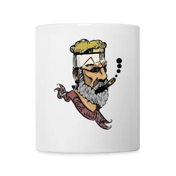 Bart homme avec cigare - Mug blanc - blanc - Devant