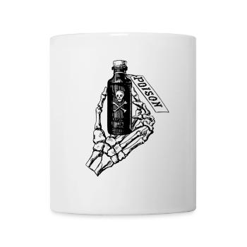 La main squelettique avec du poison - Mug blanc - blanc - Devant