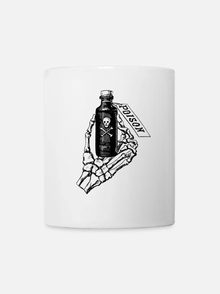 Skeletal hand with poison - Mug - white