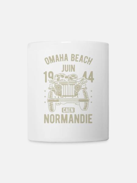 Omaha Beach Juin 1944 Caen Normandie - Mug blanc - blanc