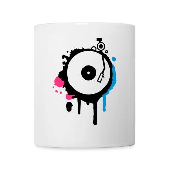 une table tournante et bras de lecture des graffit - Mug blanc - blanc - Devant