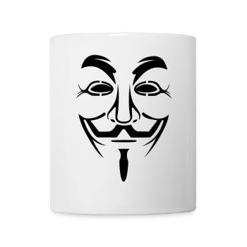 Anonymous Maske - Tasse - Weiß - Vorne