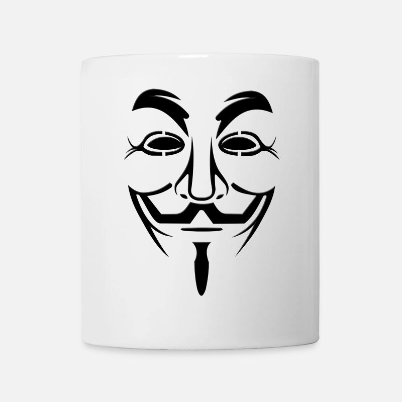 Anonymous Maske - Tasse - Weiß
