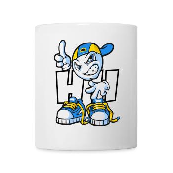 Hip Hop cartoon - Tasse - Weiß - Vorne