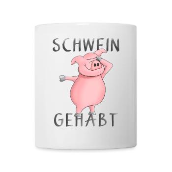 Schwein gehabt - Glück - Glücksbringer - Tasse - Weiß - Vorne