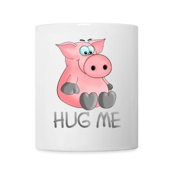 Hug - câlin moi cochon - Mug blanc - blanc - Devant