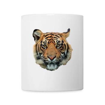 Tigerkopf Nahaufnahme - Tasse - Weiß - Vorne