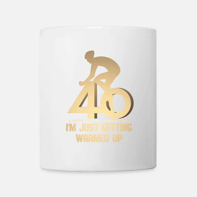 40th birthday cyclist - Mug - white