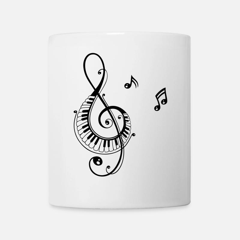 Notenschlüssel, Musik - Tasse - Weiß