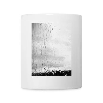 Regen auf Glas Monochrom - Tasse - Weiß - Vorne