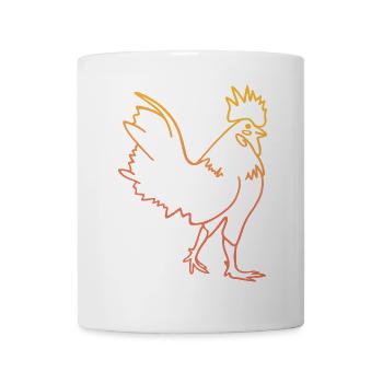 Henne Hahn Illustration - Tasse - Weiß - Vorne