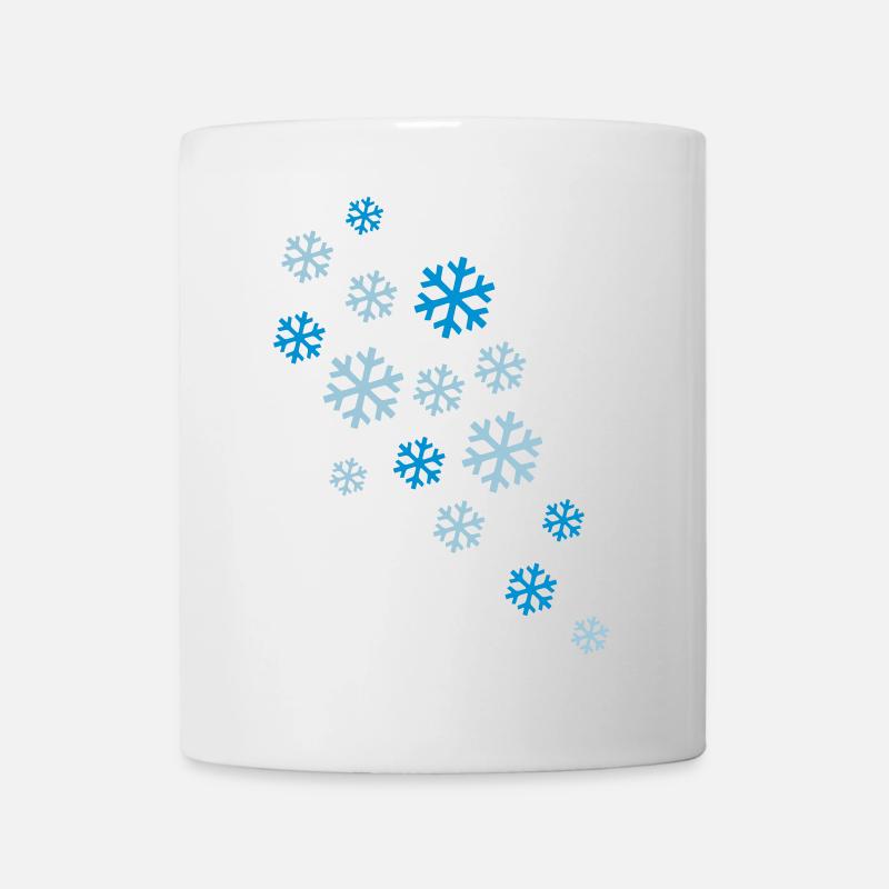 schneeflocken schnee winter - Tasse - Weiß