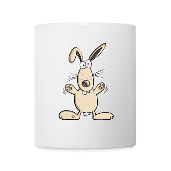 Happy Bunny I Cadeau de Pâques Lapin de Pâques I - Mug blanc - blanc - Devant