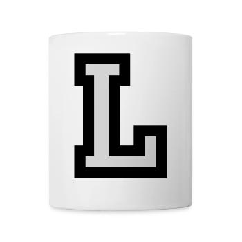 Buchstabe L - Tasse - Weiß - Vorne