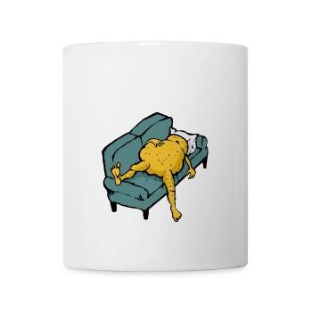 Sofa Kartoffel eingeschlafen - Tasse - Weiß - Vorne