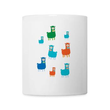 Alpakas - Tasse - Weiß - Vorne