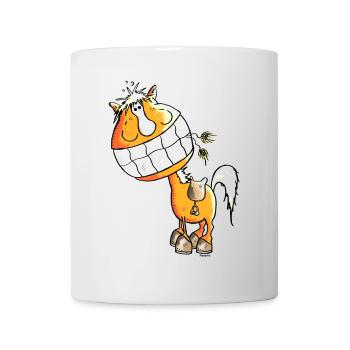 Laughing Horse - Horses - Mug - white - Front