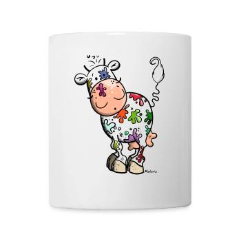 Farbklecks Kuh - Tasse - Weiß - Vorne