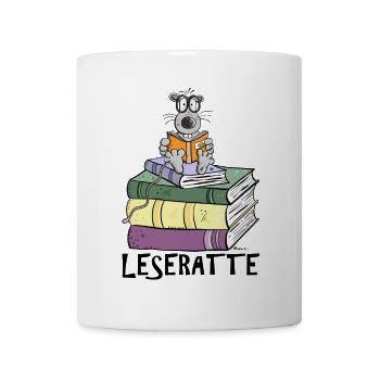 Leseratte - Tasse - Weiß - Vorne