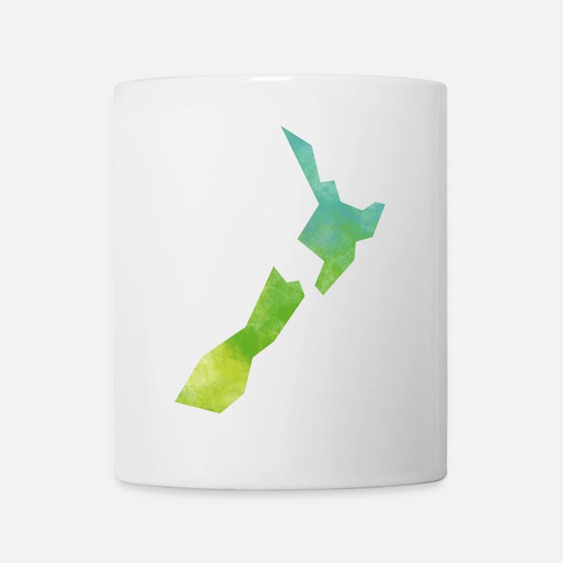 Karte Neuseeland - Tasse - Weiß