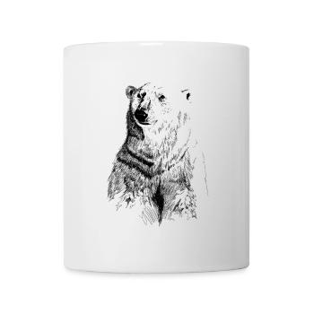 ours blanc - Mug blanc - blanc - Devant