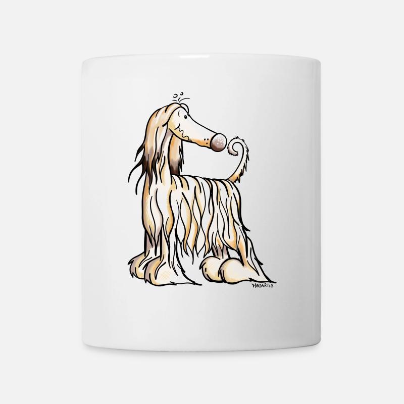Funny Afghane Hound - Mug - white