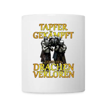 tapfer gekaempt JGA - Tasse - Weiß - Vorne