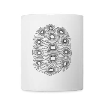 Turtle tank structure lines gift - Mug - white - Front