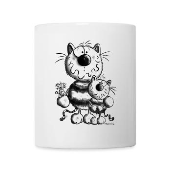 Sweet Cat Family - Mug - white - Front