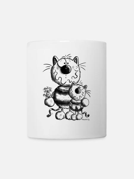 Doux Famille Chat - Mug blanc - blanc