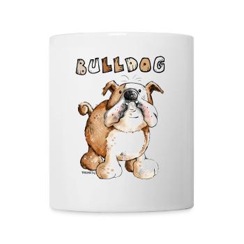Sweet English Bulldog Cartoon - Mug - white - Front