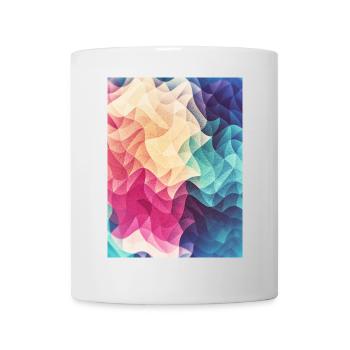 Abstract low poly color pattern design (spectrum) - Mug blanc - blanc - Devant