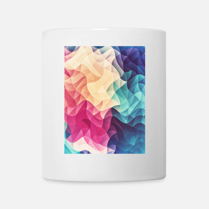 Abstract low poly color pattern design (spectrum) - Mug - white