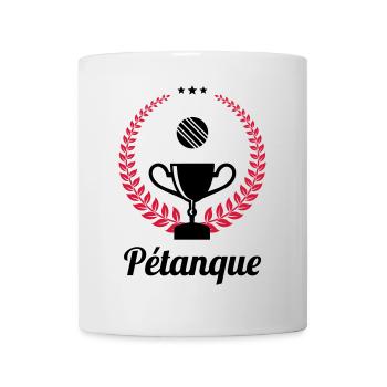 Petanque / Boules / Sport / Bouliste - Mug blanc - blanc - Devant