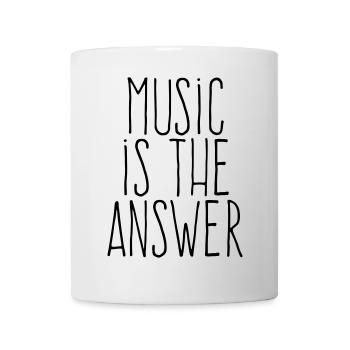 Music Is The Answer | Minimalist Hand-Drawn  - Mug - white - Front