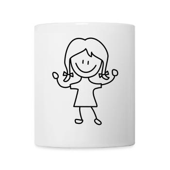 Kind Maedchen Kindergarten - Tasse - Weiß - Vorne