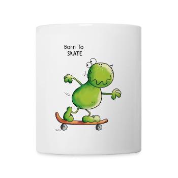 Born To Skate Frog - Frogs - Skateing - Skateboard - Mug - white - Front