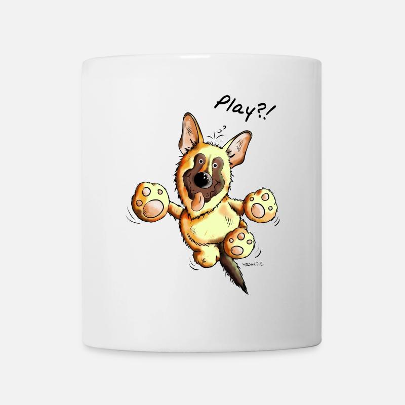 Schäferhund Play - Deutscher Schäferhund - Hund - Tasse - Weiß