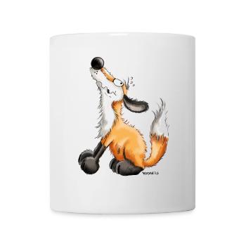 Lustiger Fuchs - Fox - Tiere - Comic - Fun - Art - Tasse - Weiß - Vorne