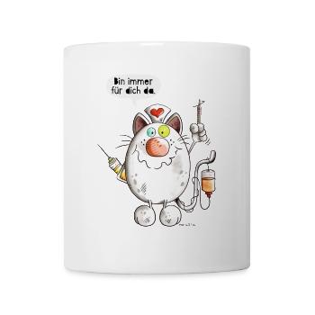 Bin immer für dich da Krankenschwester - Katze - Tasse - Weiß - Vorne