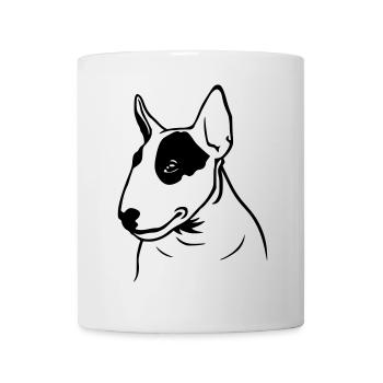 Profil de Bull Terrier (G) - Mug blanc - blanc - Devant