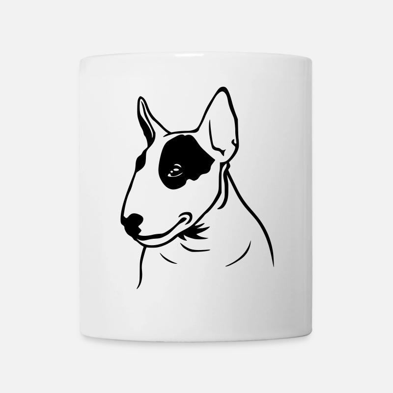 Profil de Bull Terrier (G) - Mug blanc - blanc