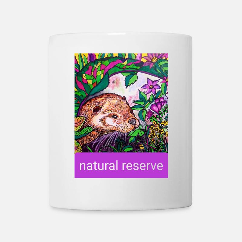 CE Animaux I Protection de la nature I Loutre - Mug blanc - blanc