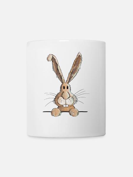 Lustiger Hase - Tasse - Weiß