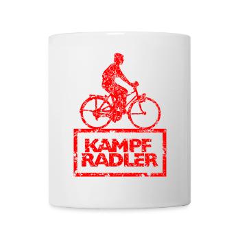 Kampfradler Fahrrad Anhänger Fahrradfahrer Sticker - Tasse - Weiß - Vorne
