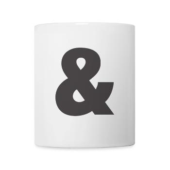 Bold Ampersand Glyph Print - Mug - white - Front