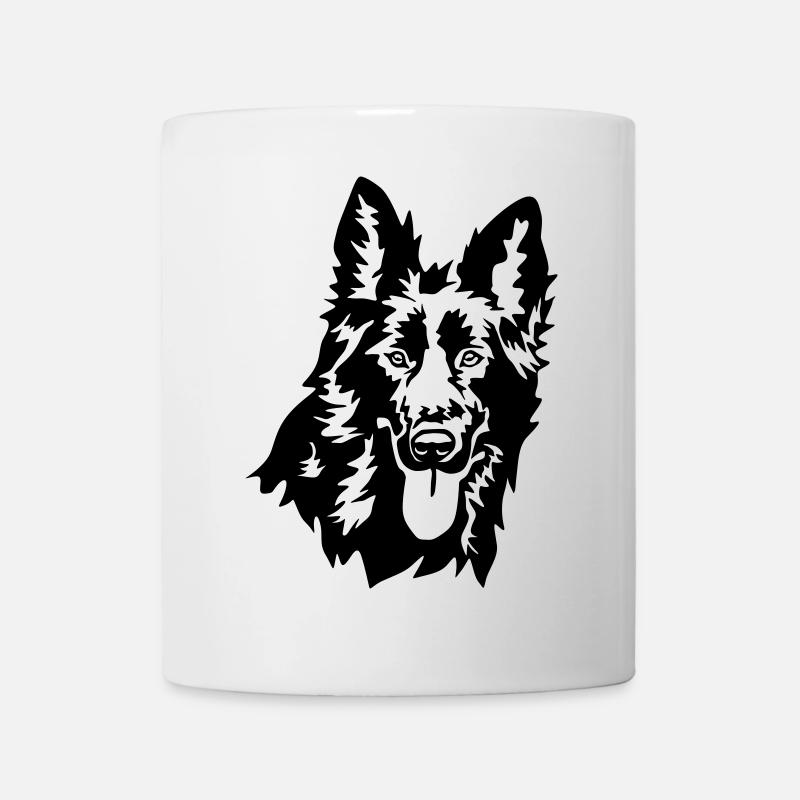 Deutscher Schäferhund Kopf - Tasse - Weiß