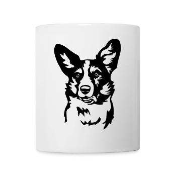 Tête de Welsh Corgi - Mug blanc - blanc - Devant