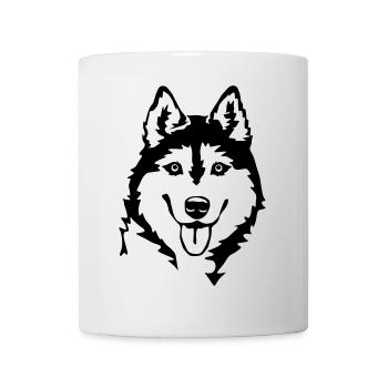 Tête de Husky - Mug blanc - blanc - Devant